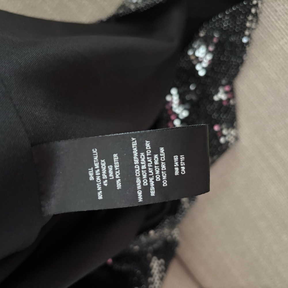 Black Sequin Chevron Midi Dress - Picture 5 of 7